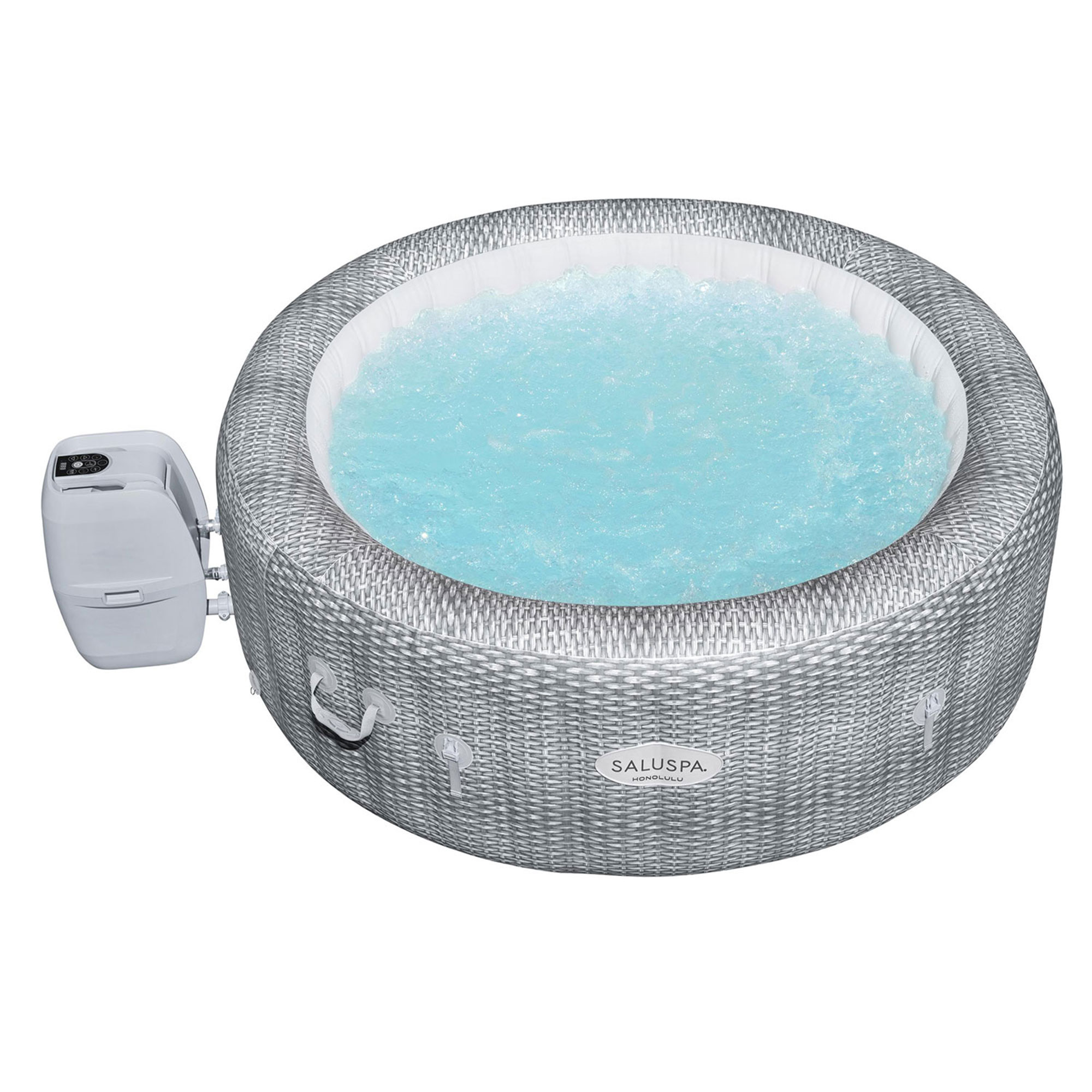 Bestway Honolulu SaluSpa 6 Person Inflatable Round Hot Tub with 140 AirJets