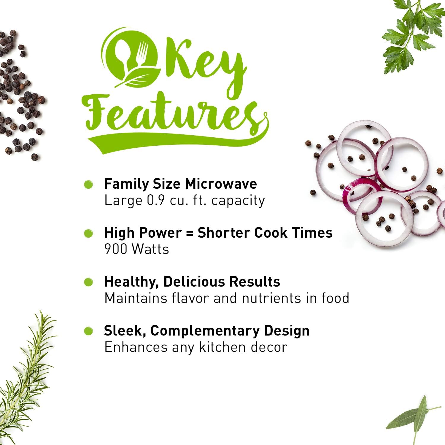 Panasonic NN-SB438S Compact Microwave Oven. 0.9 cft. Black Stainless Steel