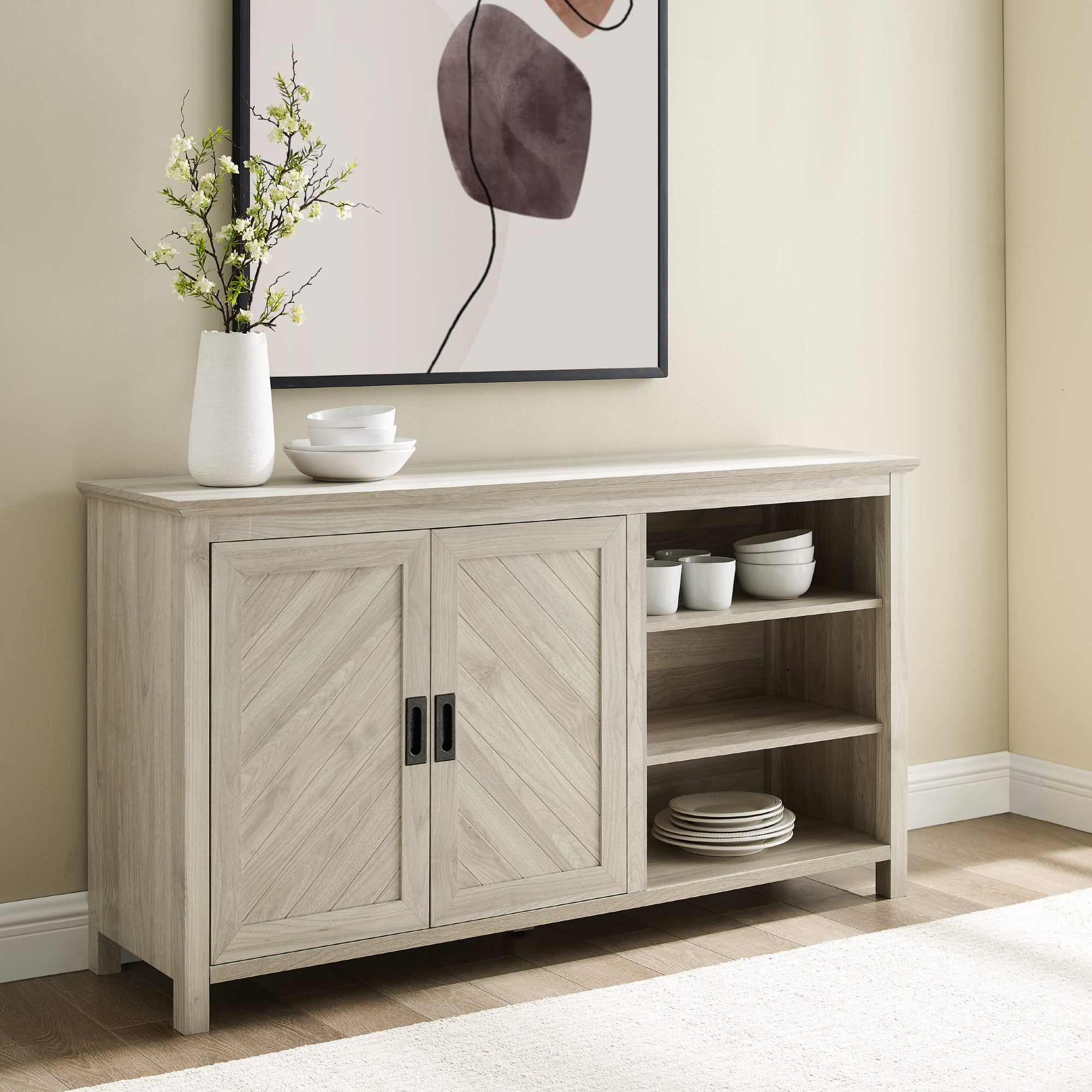 Manor Park Transitional 2 Door Sideboard. Birch