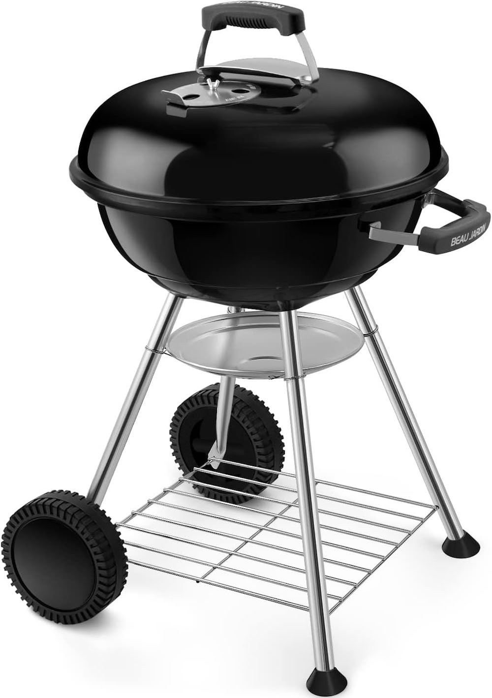 Beau Jardin Charcoal Grill 18-in W Black Kettle Charcoal Grill