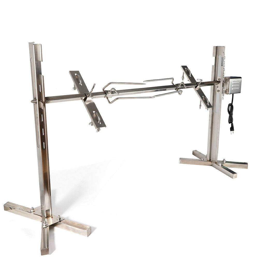 TFCFL 53″ Grill BBQ Rotisserie Roaster Stainless Outdoor Cooking support rod + motor