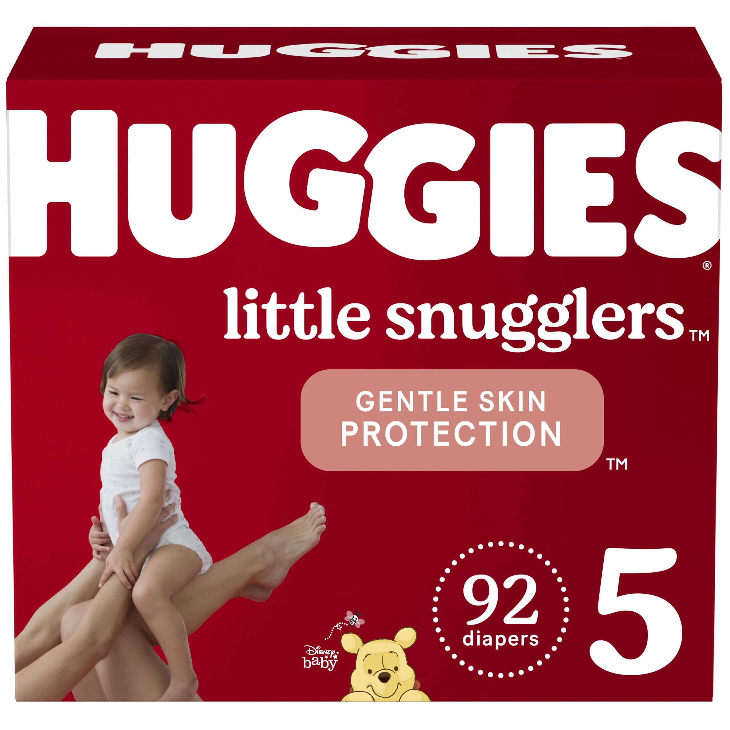 Huggies Little Snugglers Baby Diapers. 92 Ct. Size 5 (27+ lbs)