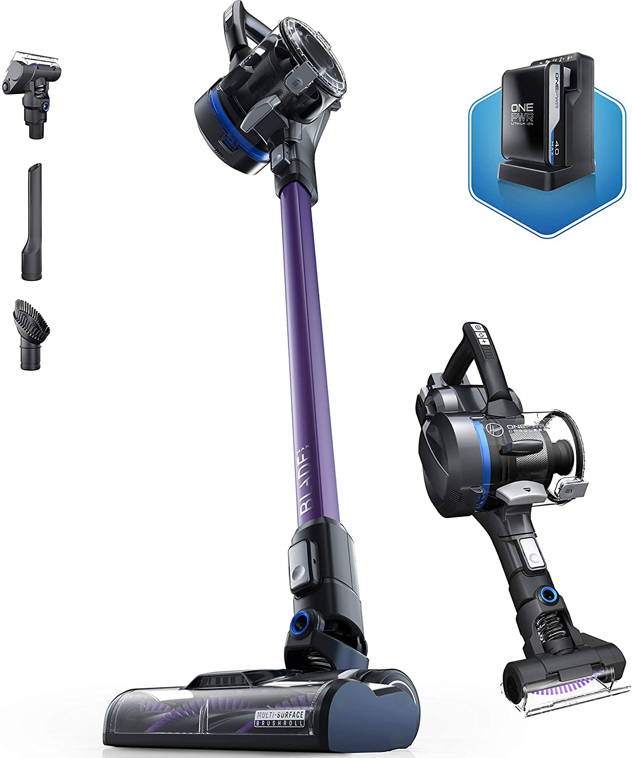 Hoover ONEPWR Blade MAX Pet Cordless Stick Vacuum Cleaner. Lightweight. BH53354V. Purple