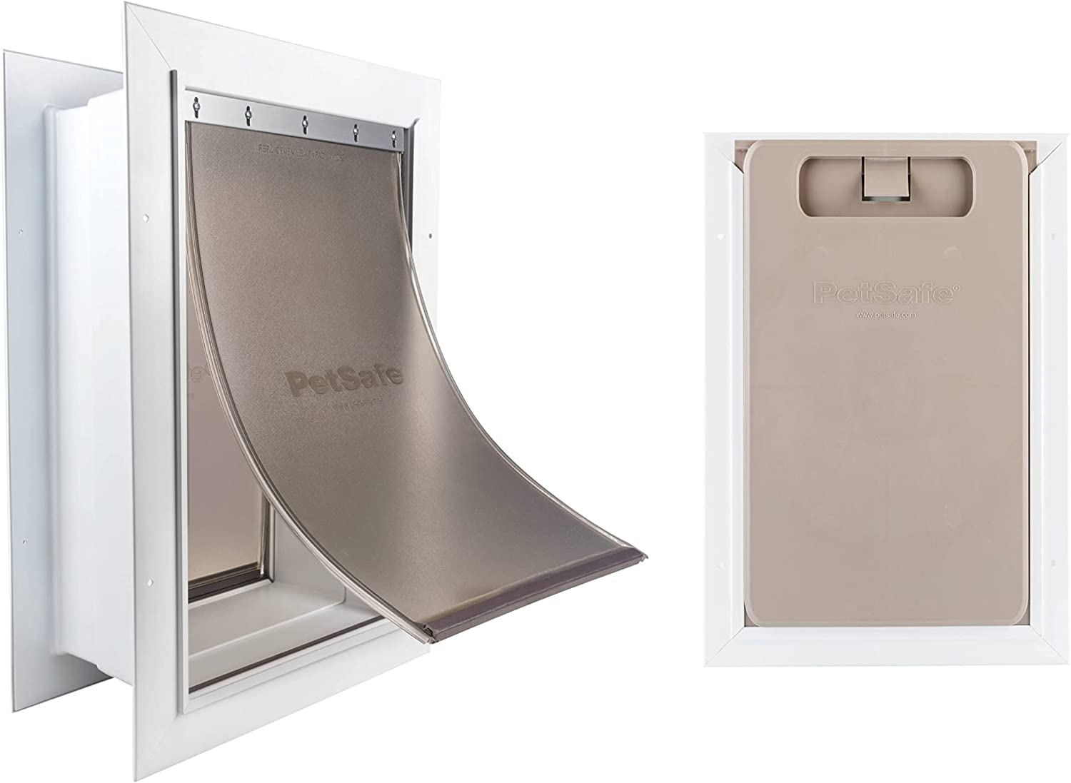 PetSafe ZPA00-16203 Large Wall Entry Pet Door with Telescoping Frame - Insulates Better than Metal Doors. Energy Efficient Cat & Dog Door for Interior & Exterior Walls. Weatherproof. DIY. Easy to Install & Clean