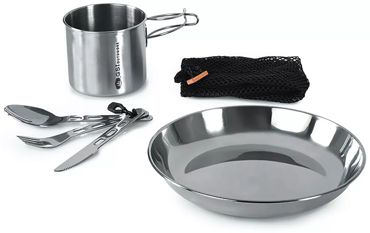 GSI Outdoors Glacier Stainless Steel 1 Person Set