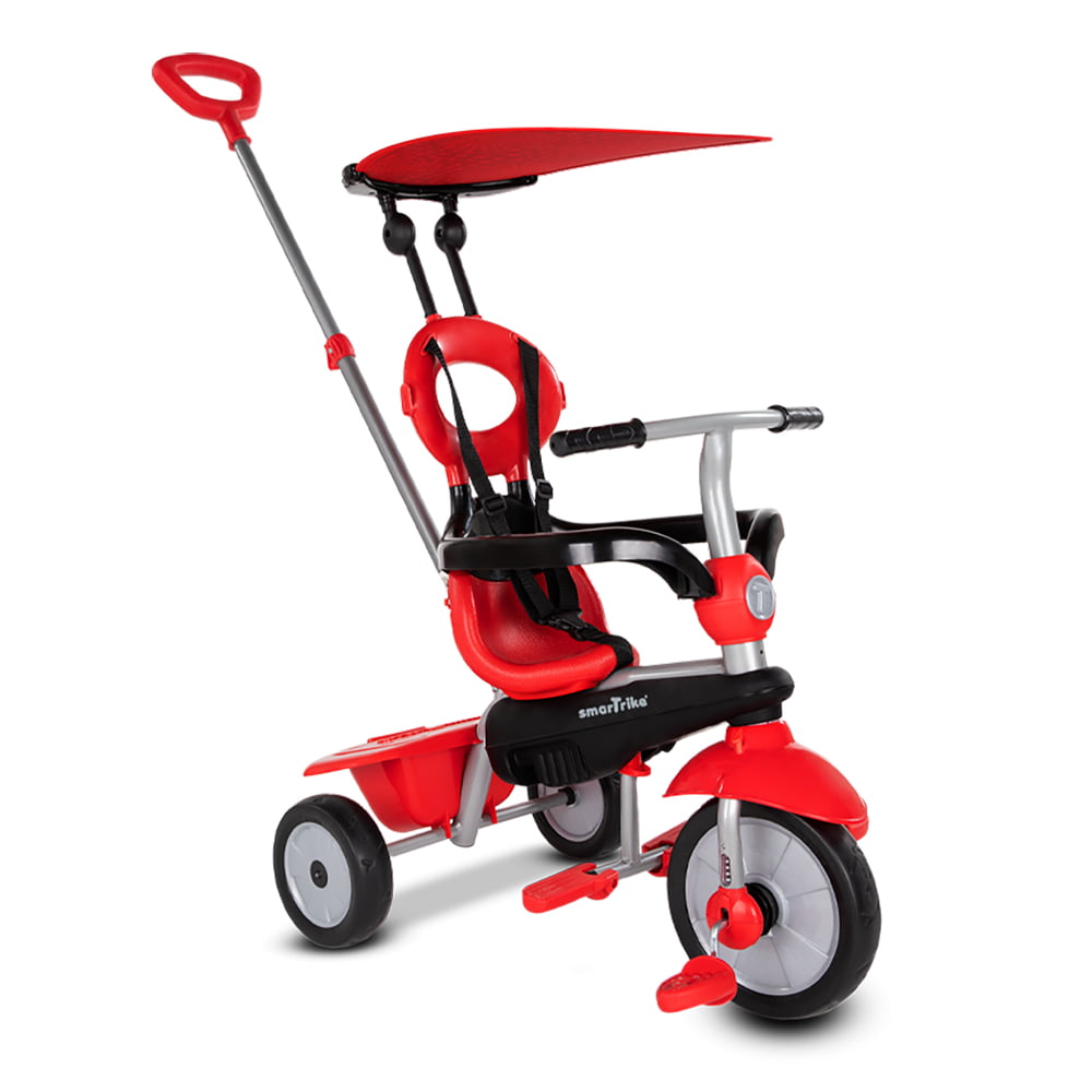 smarTrike Zoom 4 in 1 Baby Toddler Trike Tricycle Toy for 15 to 36 Months. Red