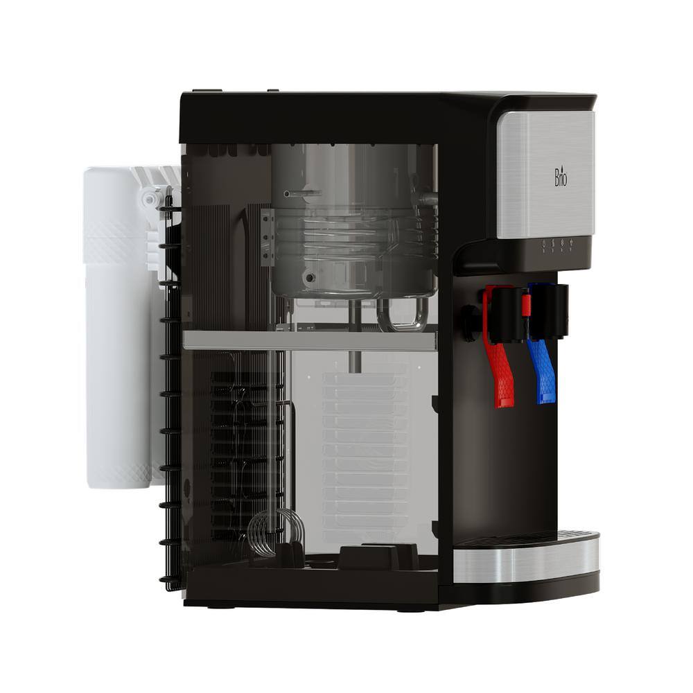 Brio CLCTPOU320UVF3 300 Series 3-Stage Advanced Water Filter Countertop Self Cleaning UV Bottleless POU Water Cooler Water Dispenser