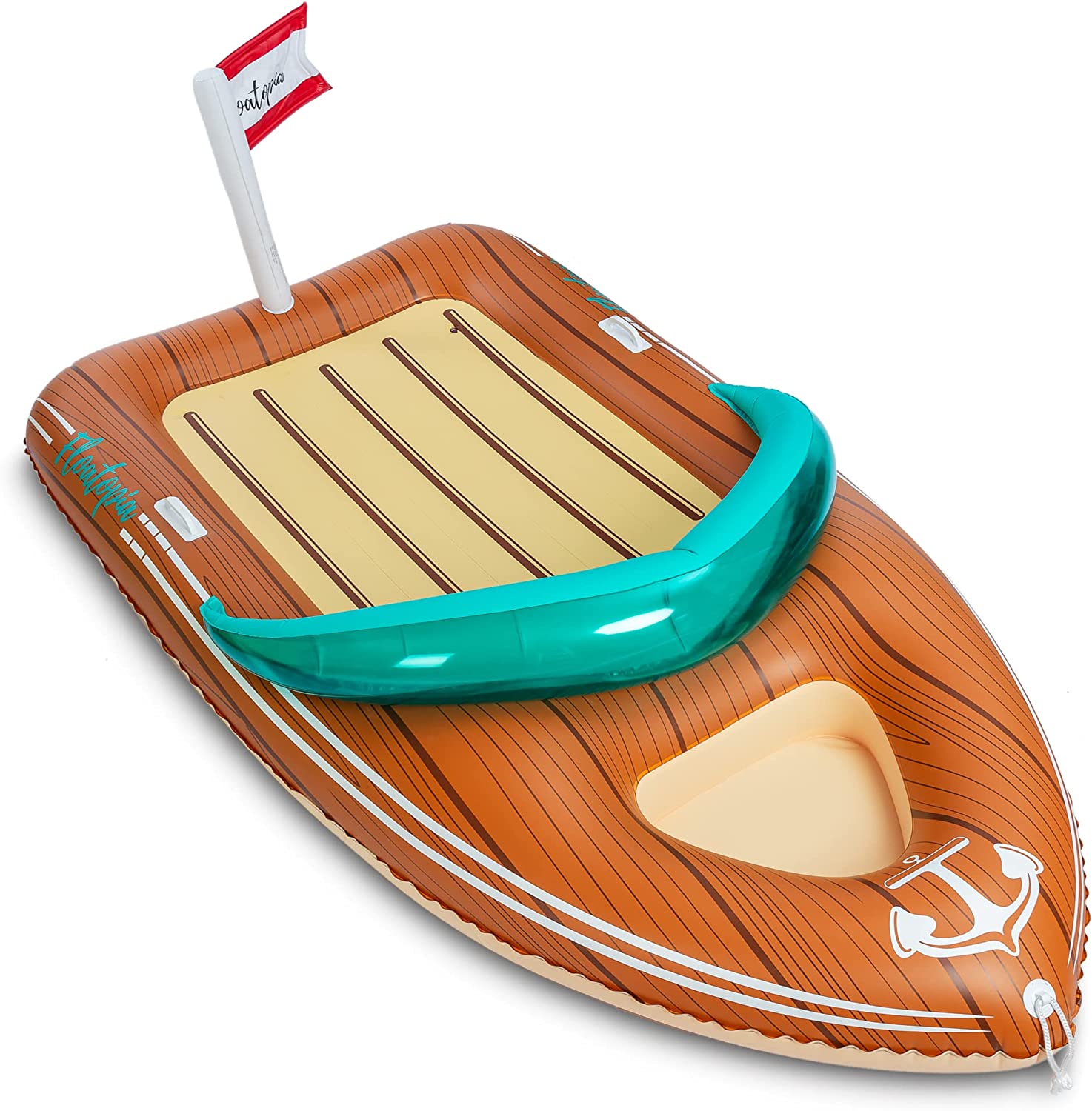 JOYIN Giant Inflatable Boat Pool Float with Reinforced Cooler. Summer Pool Party Lounge Raft Decorations Toys for Kids & Adults