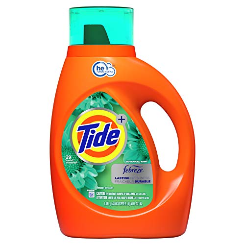 Tide plus Febreze Freshness Botanical Rain HE Turbo Clean Liquid Laundry Detergent. 46 oz. 29 loads (Packaging May Vary)