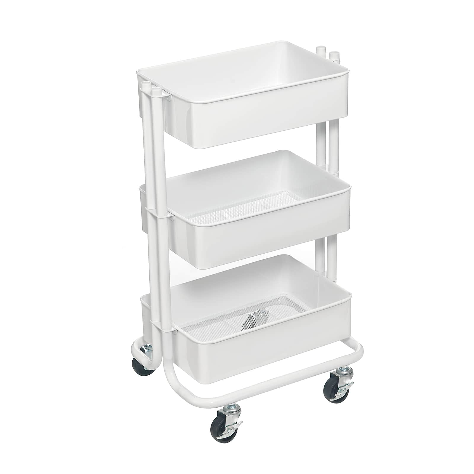 Simply Tidy White Lexington Mini Rolling Cart