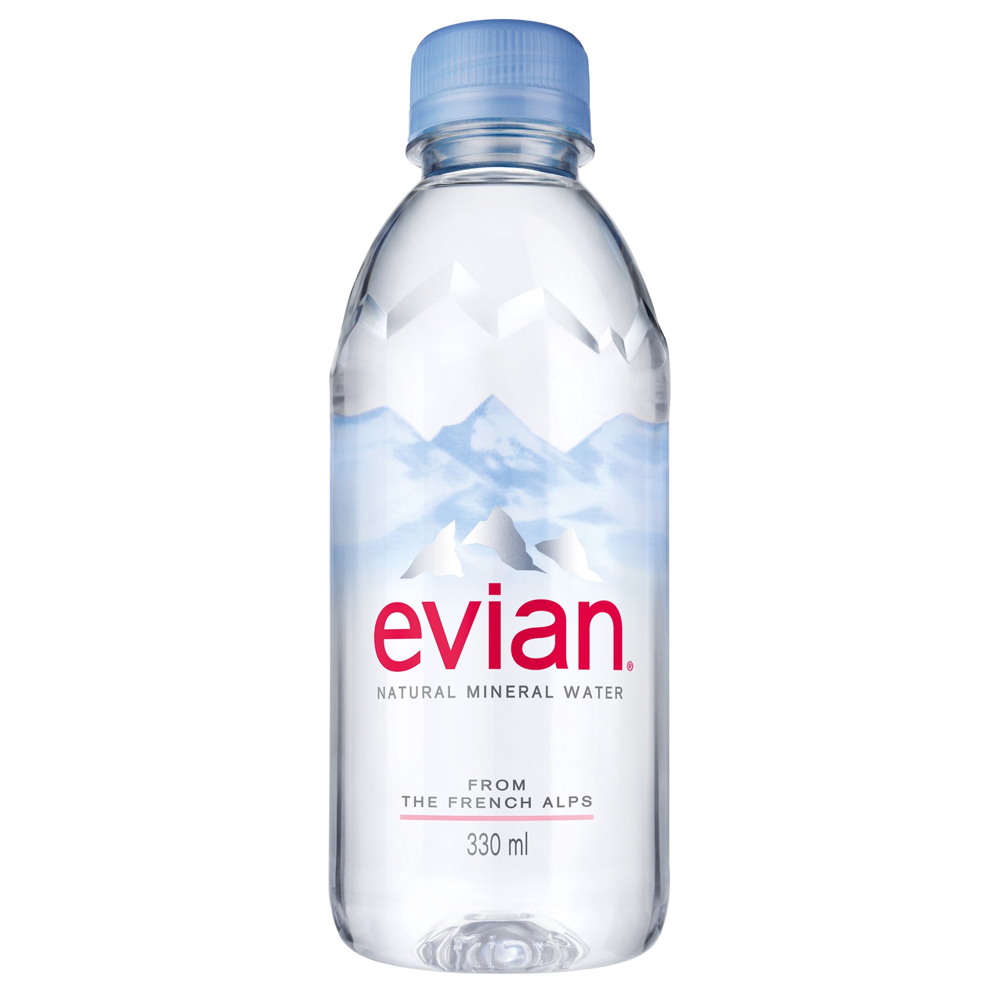 evian Natural Spring Water Bottles Naturally Filtered Spring Water 330 ML (11.15 fl oz) bottles 6 Count