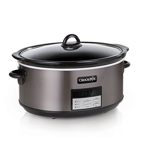Crockpot™ 8-Quart Slow Cooker. Programmable. Black Stainless Collection
