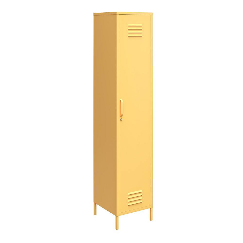 Novogratz 5244814COM Cache Single Metal Locker Storage Cabinet in Yellow