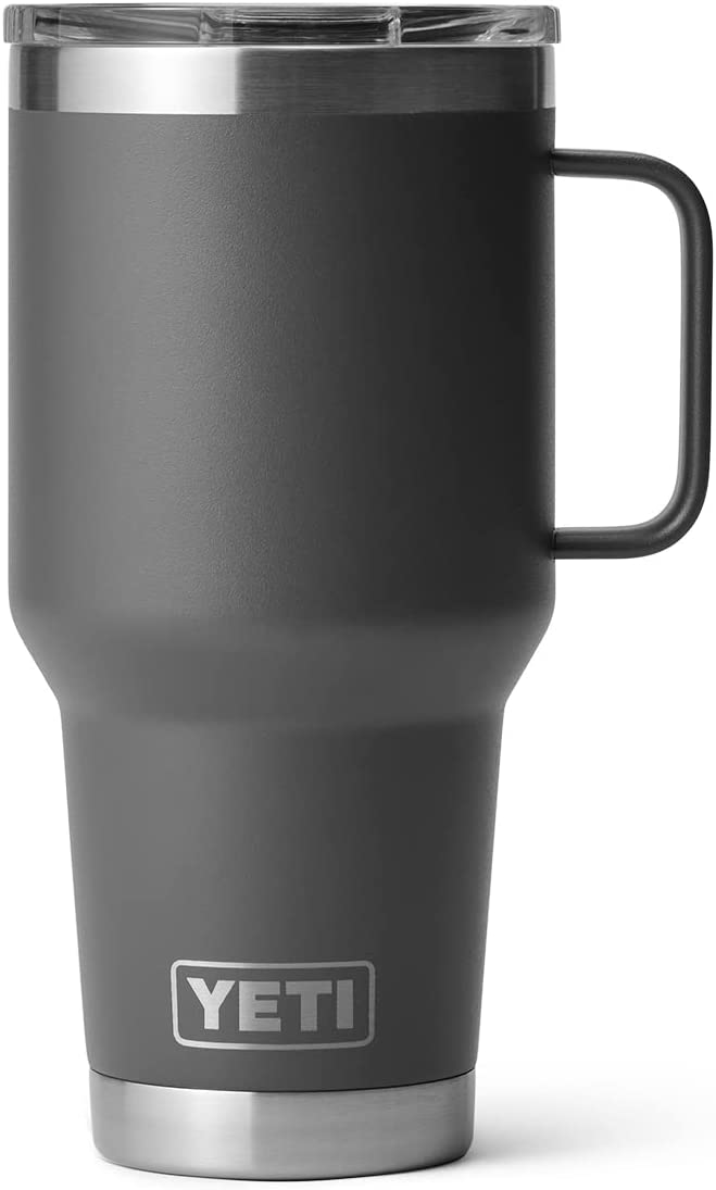YETI Rambler 30 oz Travel Mug. Stainless Steel. Vacuum Insulated with Stronghold Lid. Charcoal