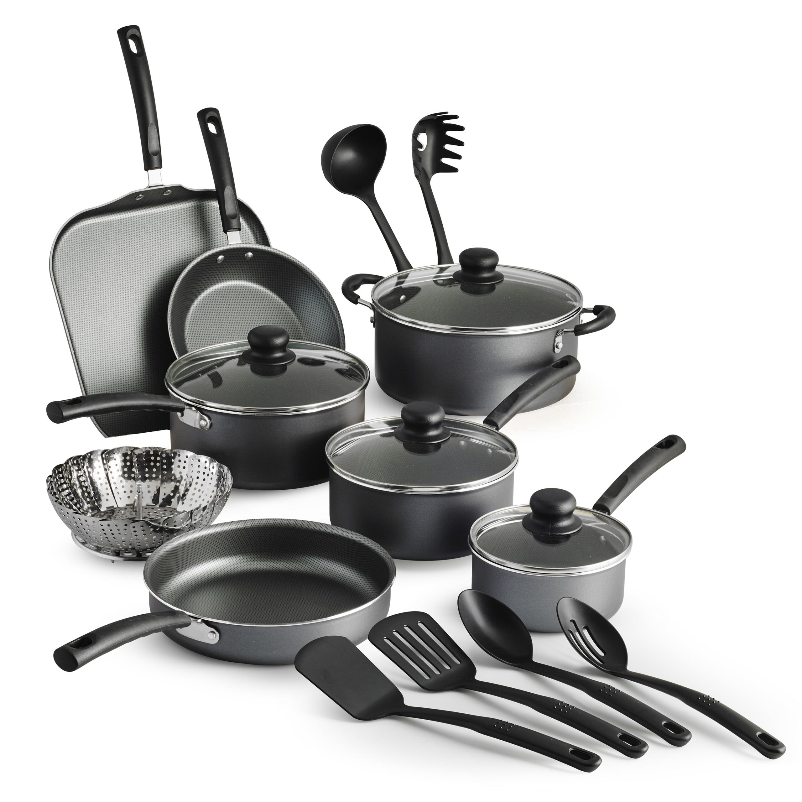 Tramontina Primaware 18 Piece Non-stick Cookware Set. Steel Gray