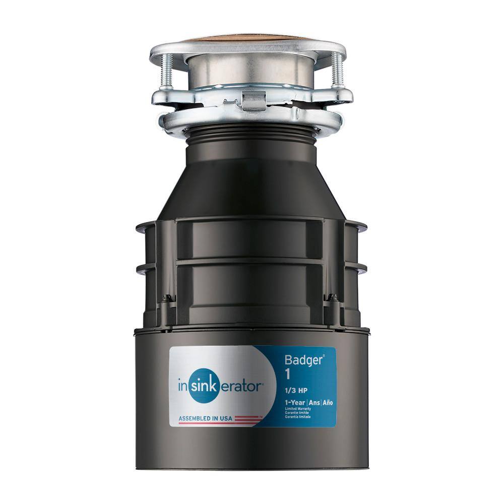 InSinkErator BADGER 1 Badger 1 Lift & Latch Standard Series 1/3 HP Continuous Feed Garbage Disposal
