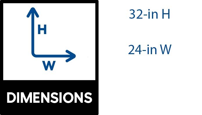 Parisloft 24-in W x 32-in H Wood Composite Rustic Brown Freestanding Utility Storage Cabinet