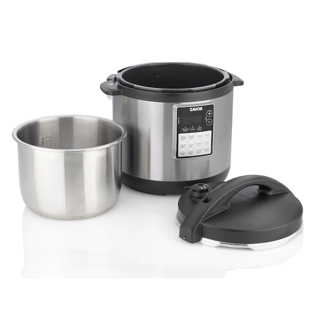 Zavor LUX Edge. 4 Quart Programmable Electric Multi-Cooker: Pressure Cooker. Slow Cooker. Rice Cooker. Yogurt Maker. Steamer and more - Stainless Steel (ZSELE01)
