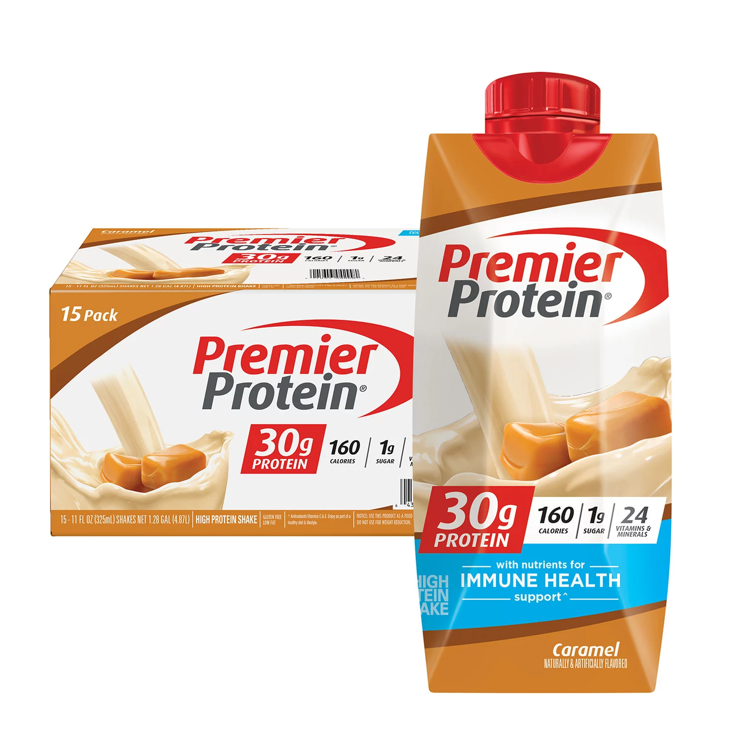 Premier Protein High Protein Shake. Caramel (11 fl. oz.. 15 pk.)