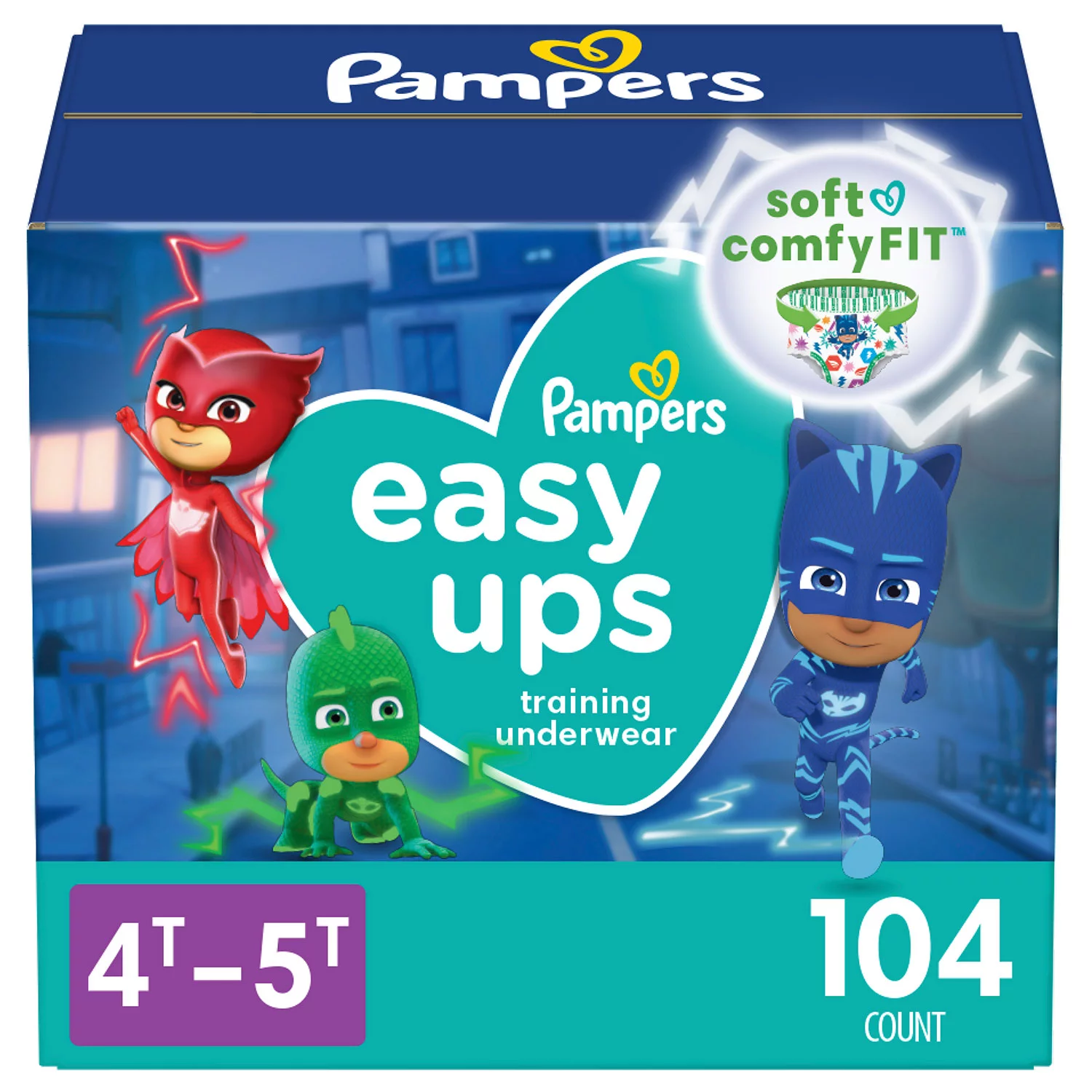 Pampers Easy Ups Training Pants Boys and Girls. 4T-5T (Size 6). 104 Count. Packaging & Prints May Vary