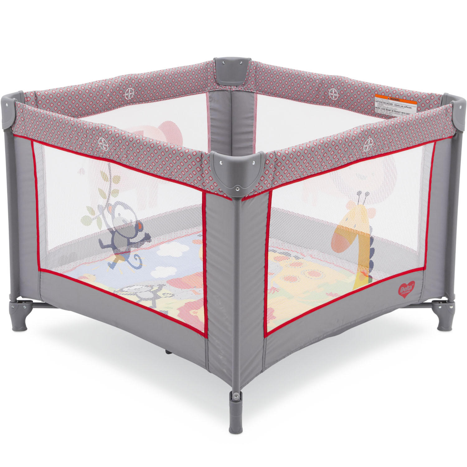 Delta Children 36″ x 36″ Play Yard. Fun in the Jungle