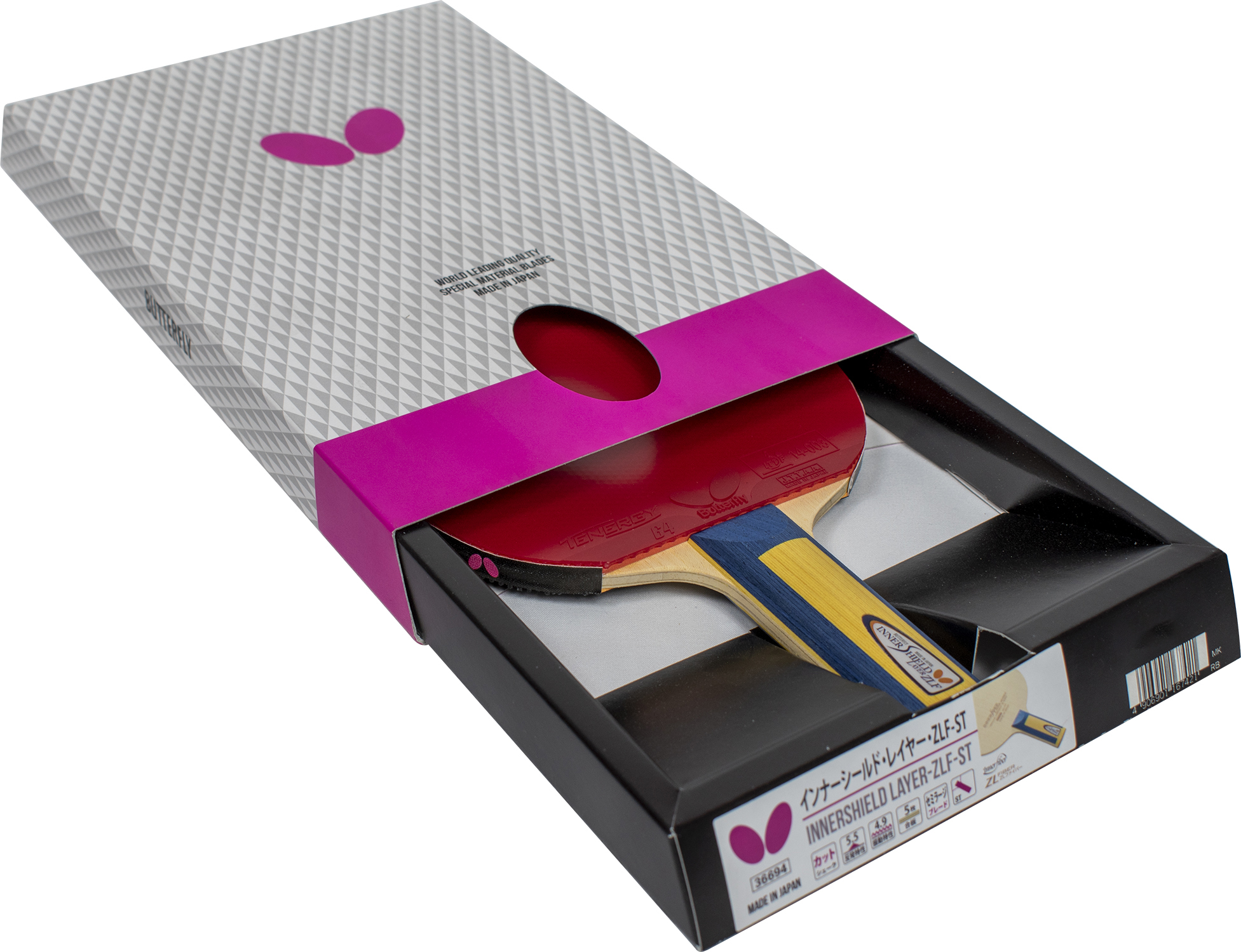 Butterfly Innershield Layer ZLF + Tenergy 64 + Feint Long II