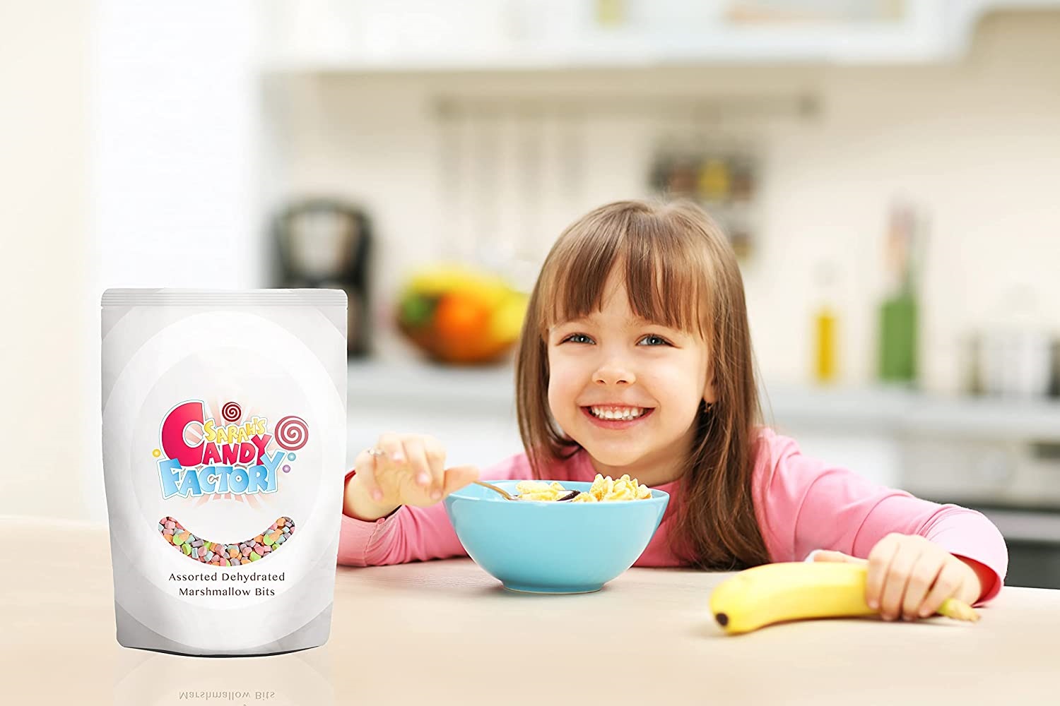 Sarah's Candy Factory Assorted Dehydrated Marshmallow Bits in Resealable Bag. 1lb