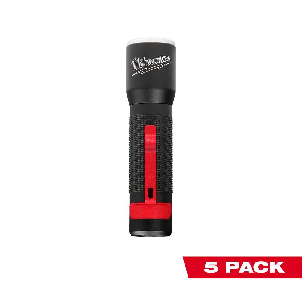 Milwaukee 2107-X5 325 Lumens LED Aluminum Flashlight (5-Pack)