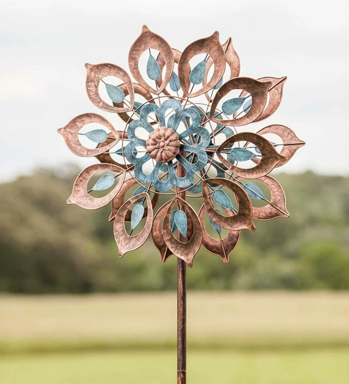 Copper Lily Wind Rotator