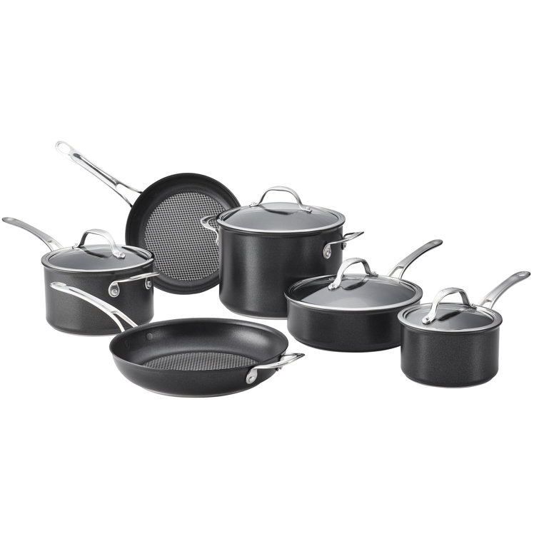 Anolon X Hybrid Cookware Nonstick Aluminum Nonstick Cookware Set. 10-Piece