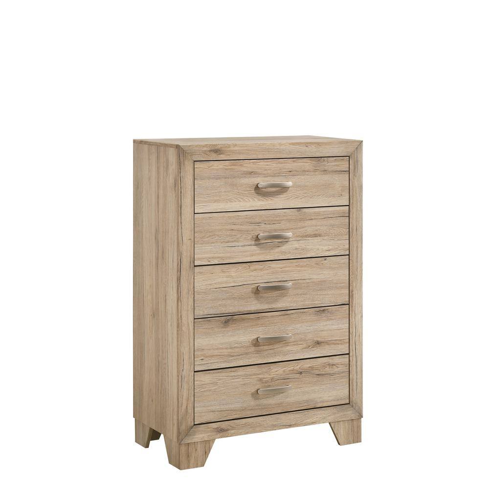 Acme Furniture  Miquell 5-Drawer Natural Chest of Drawer 44 in. x 32 in. x 16 in.