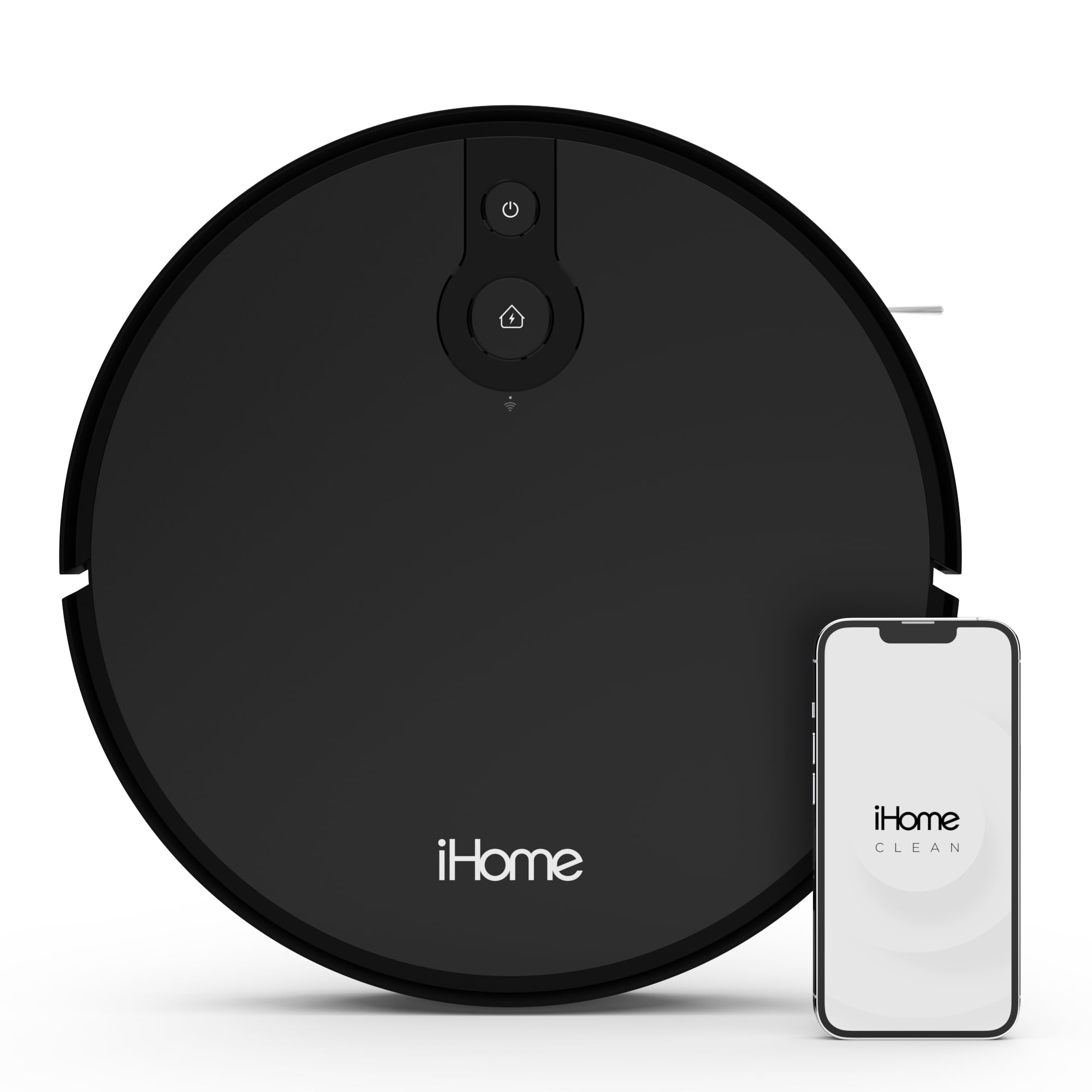 iHome AutoVac Eclipse Robot Vacuum with Mapping Technology. 2200 Ultra Strong Suction Power. 120 Minute Runtime. Compatible with Auto Empty Base. App Connectivity