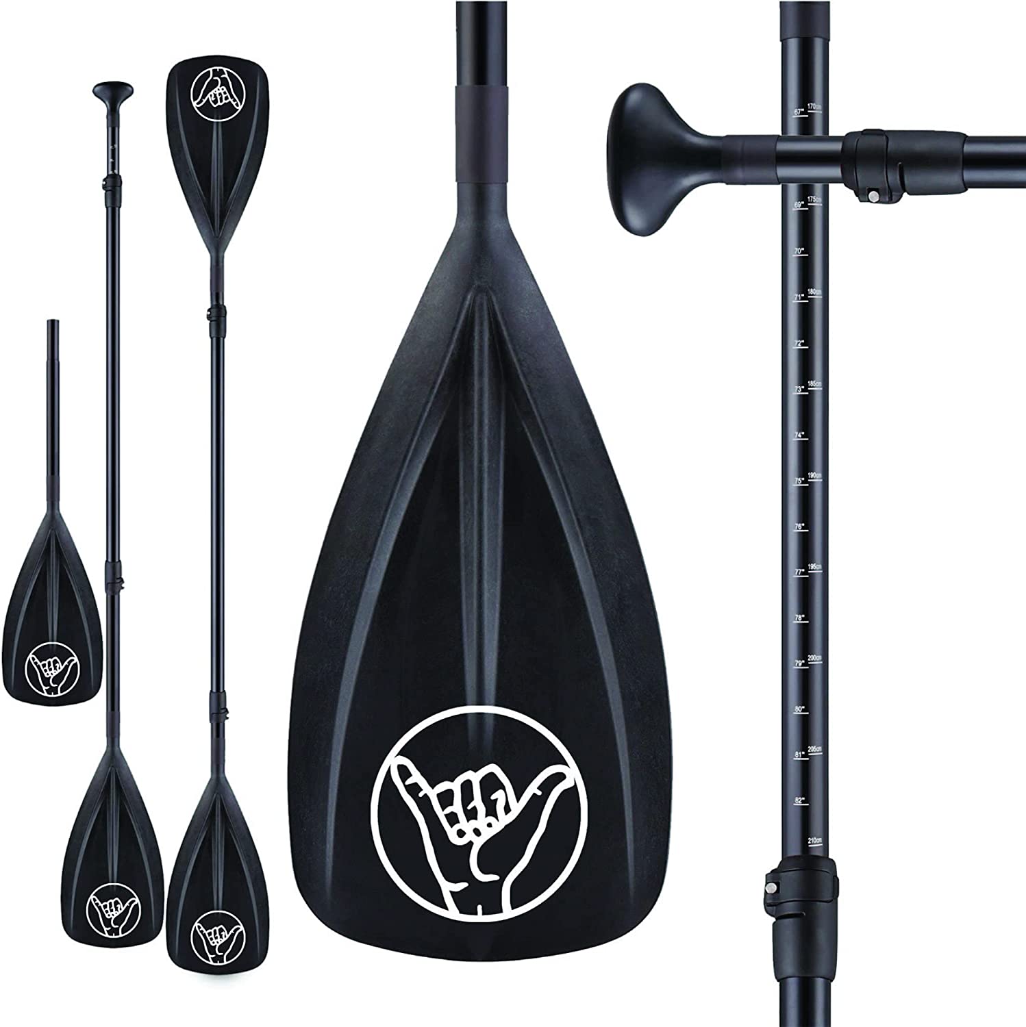 South Bay Board Co. - SUP Paddleboard Paddles - 4-Piece Kayak/Paddle Board Paddle Options - Aluminum Paddle Shafts