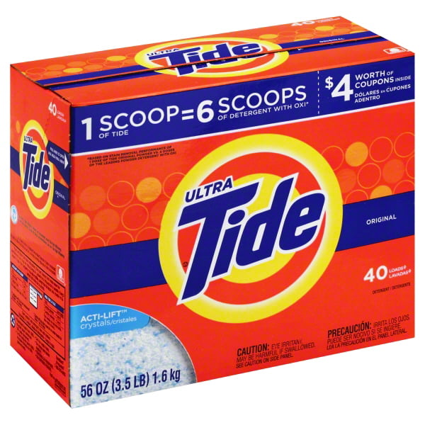 Tide Ultra Original Scent Powder Laundry Detergent. 40 Loads. 56 oz