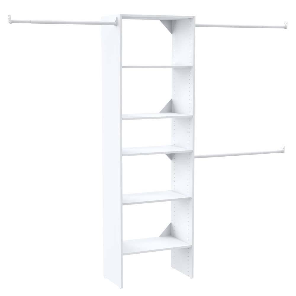 ClosetMaid 5702900 Selectives 60 in. W - 120 in. W White Wood Closet System