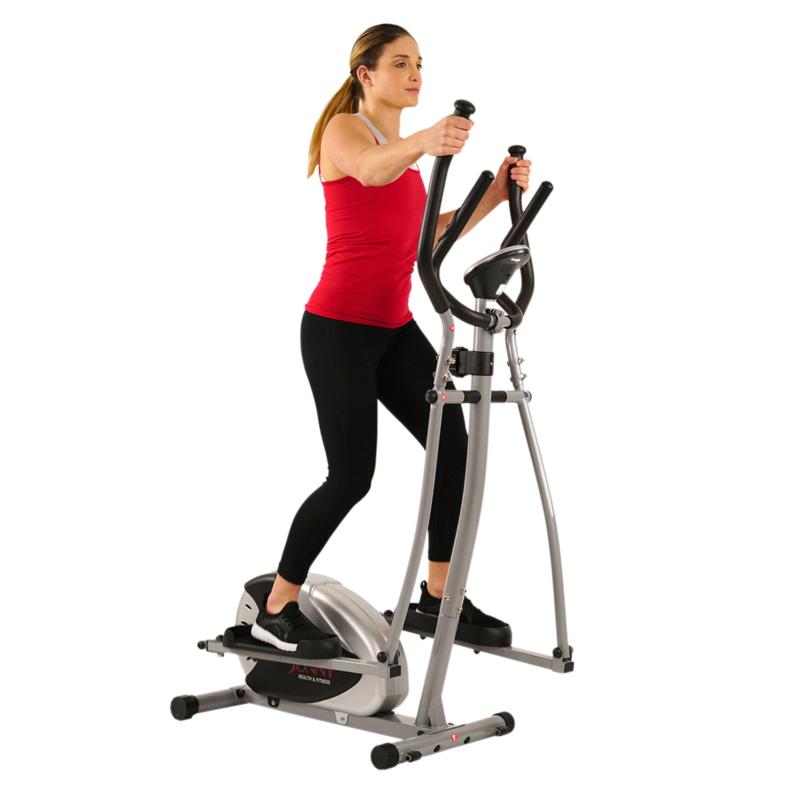 Sunny Health Fitness Magnetic Elliptical Bike Cross Trainer Machine Stepper. Home Gym Cardio Workout Exercise Equipment. SF-E905