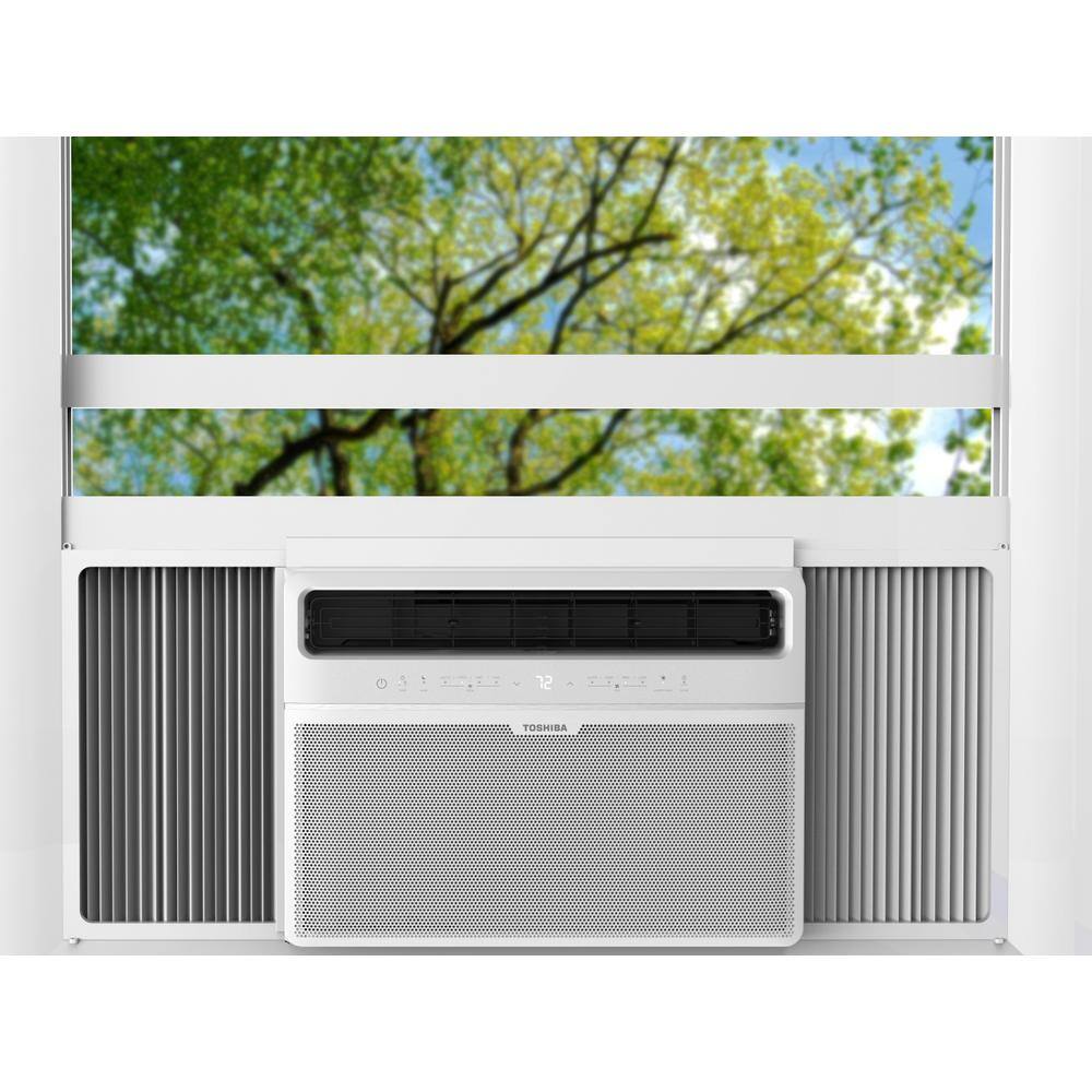 Toshiba 10.000 BTU 115-Volt Smart Wi-Fi Touch Control Window Air Conditioner with Remote and ENERGY STAR in White