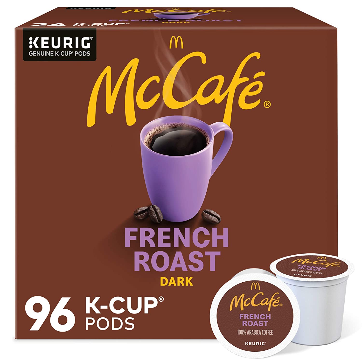 McCafé French Roast Keurig Single Serve K-Cup Pods Dark Roast Coffee Pods 96 Count