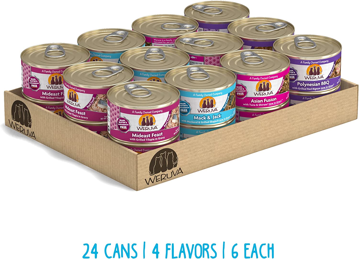 Weruva Grain-Free Natural Canned Wet Cat Food. Classic Recipes
