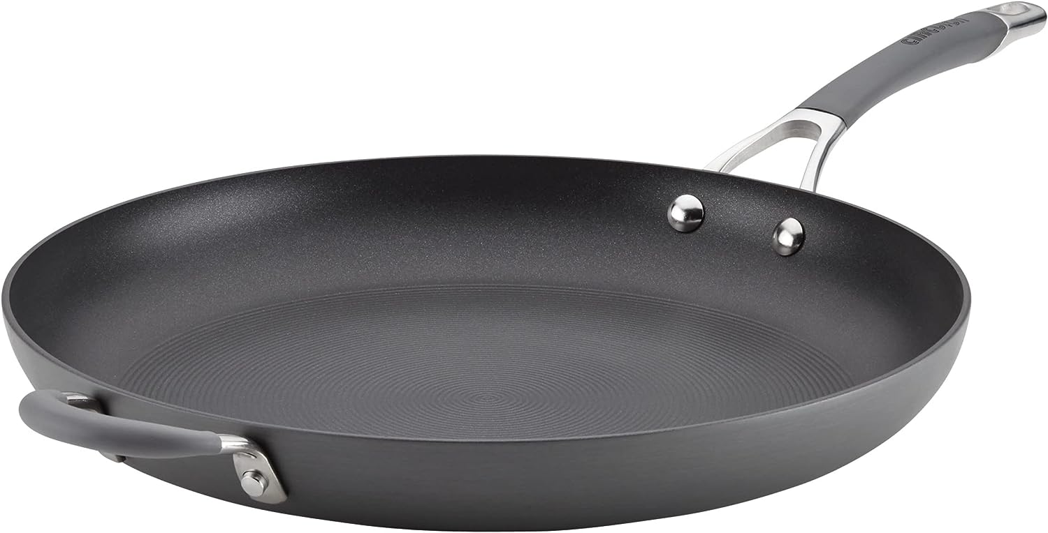 Circulon - 83906 Circulon Radiance Hard Anodized Nonstick Frying Pan / Fry Pan / Hard Anodized Skillet with Helper Handle - 14 Inch. Gray