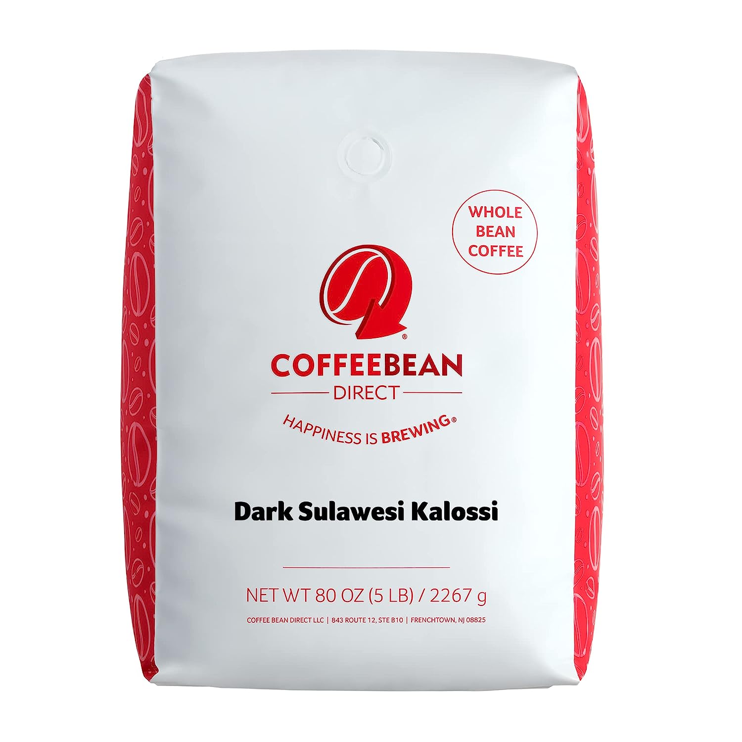 Coffee Bean Direct Dark Sulawesi Kalossi. Whole Bean Coffee. 5-Pound Bag