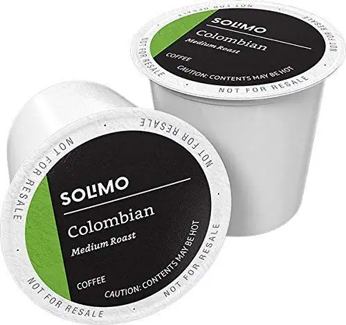 Solimo Medium Roast Coffee Pods. Colombian. Compatible with Keurig 2.0 K-Cup Brewers 100 Ct.