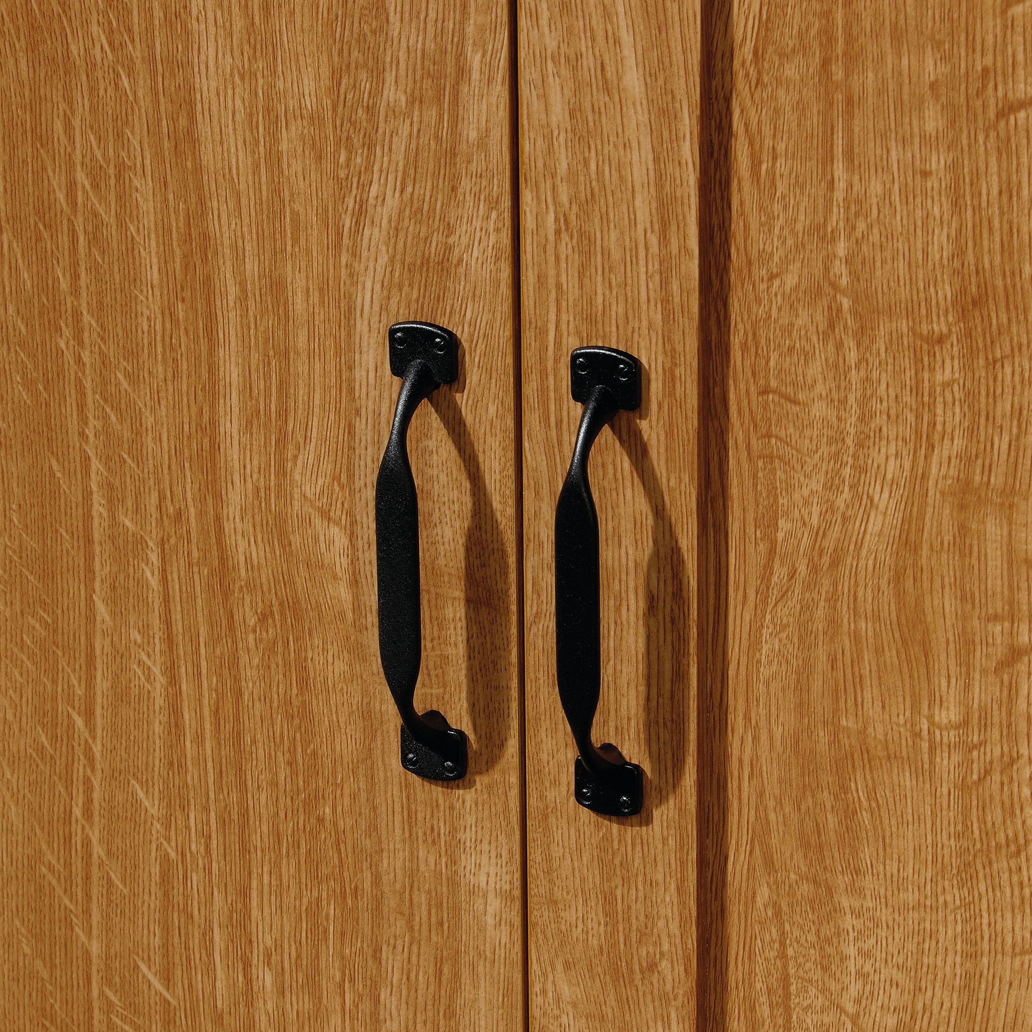 Sauder Select 2-Door Tall Storage Cabinet. Highland Oak Finish