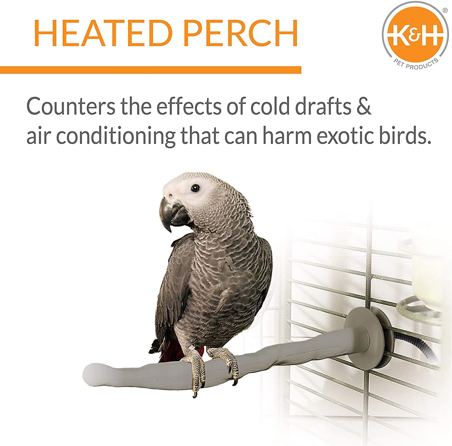K&H Pet Products Thermo-Perch Heated Bird Perch. Small 1 X 10.5 Inches