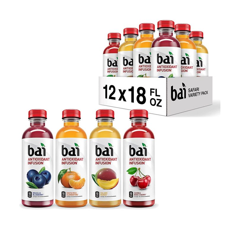Bai. Safari Variety Pack. Antioxidant Infused. 18 Ounce Bottles. 12 Pack