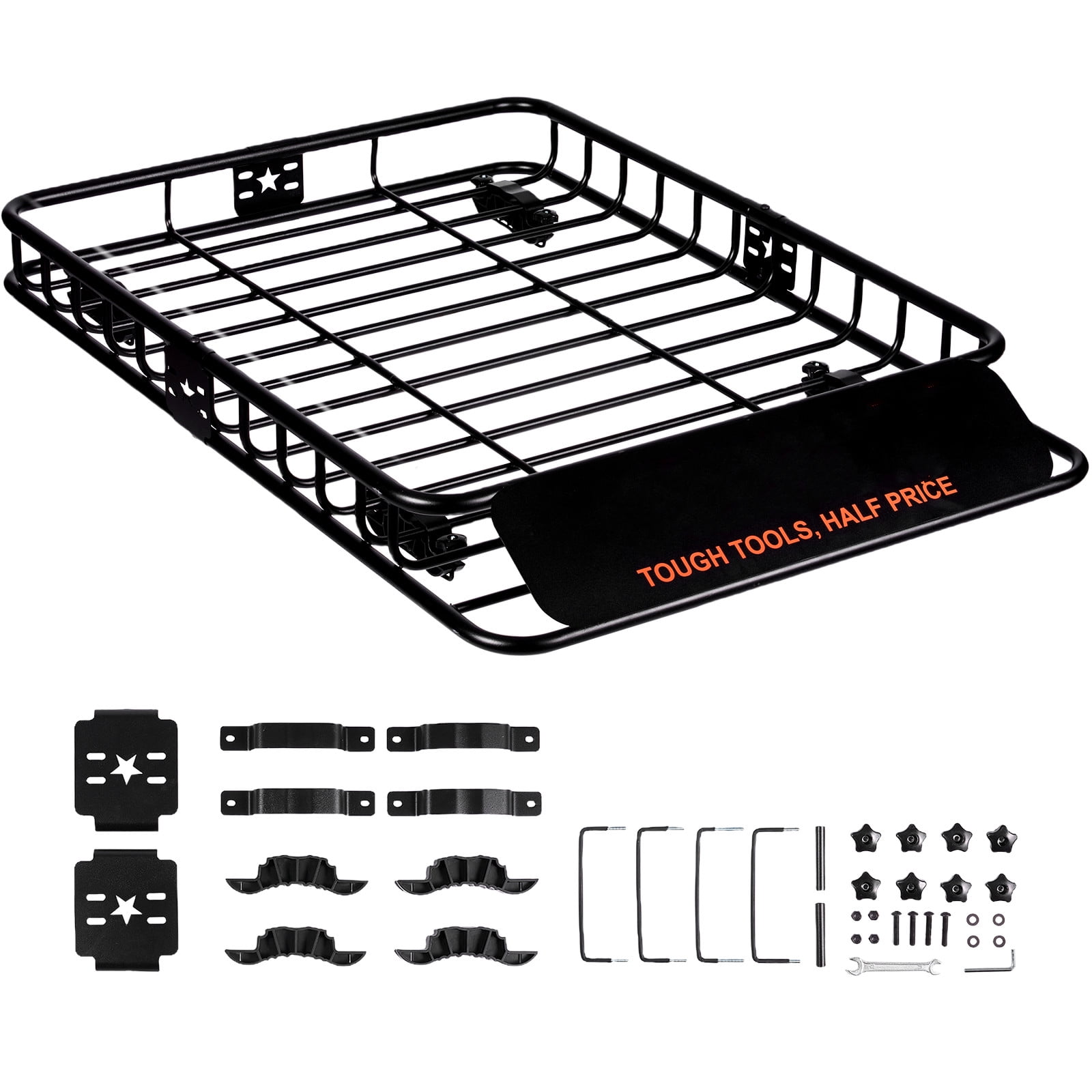BENTISM Roof Rack Cargo Basket 200 LBS Capacity 46″x36″x4.5″ Heavy Duty Car Top Holder for SUV Truck
