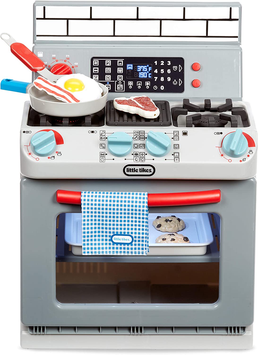 Little Tikes First Oven Realistic Pretend Play Appliance for Kids. Play Kitchen with 11 Accessories and Realistic Cooking Sounds. Unique Toy Multi-Color. Ages 2+