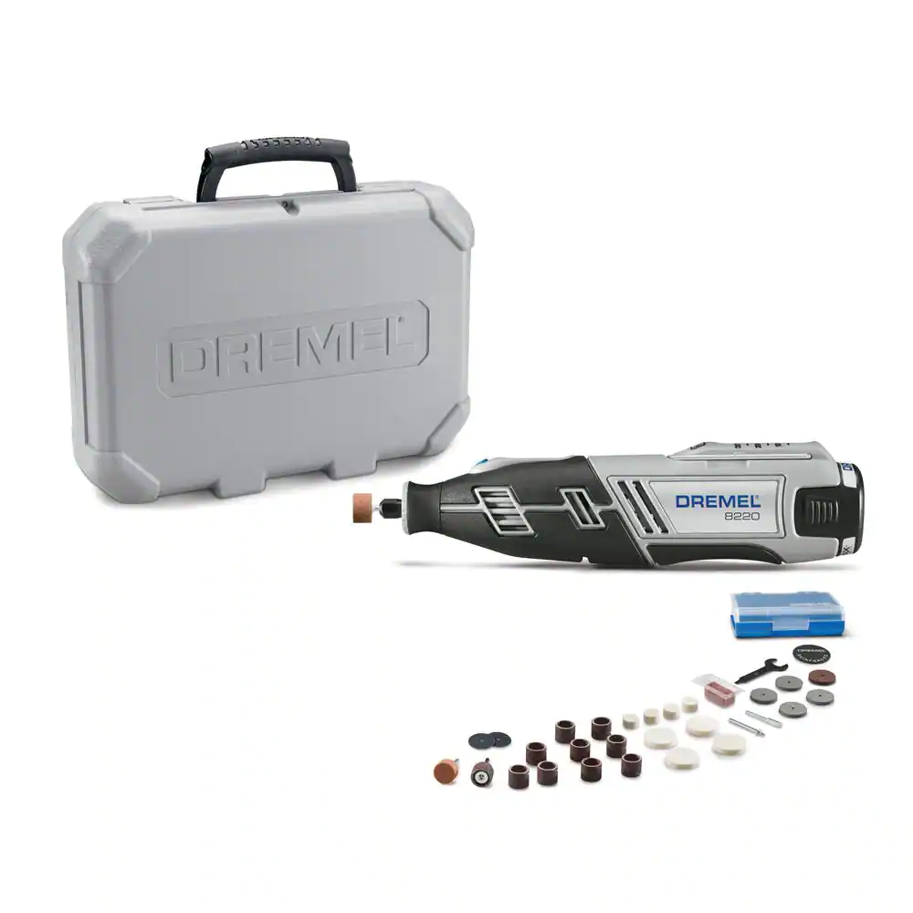 Dremel 8220 Series 12-Volt MAX Lithium-Ion Variable Speed Cordless Rotary Tool Kit with 30 Accessories and Case