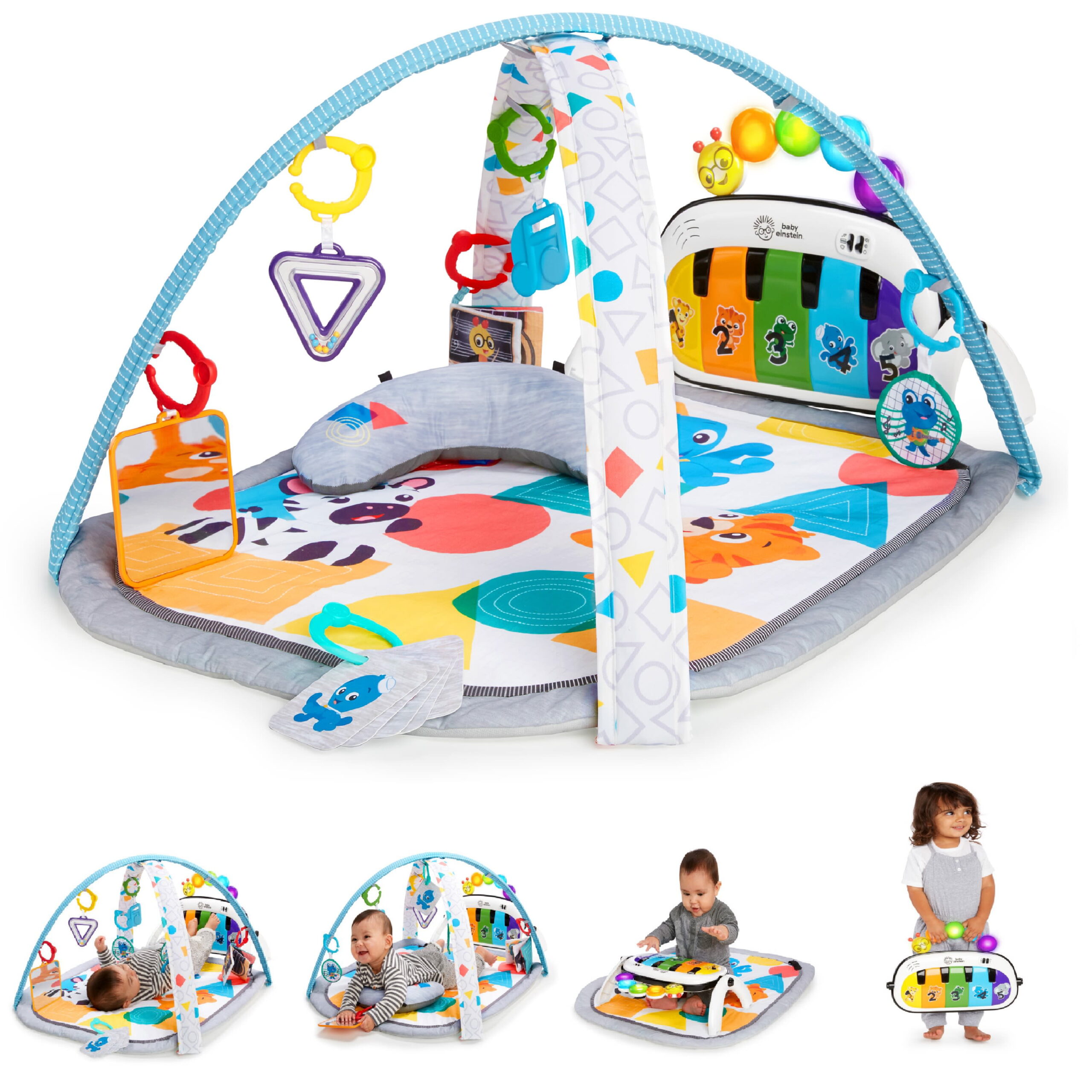 Baby Einstein Kickin- Tunes 4-in-1 Baby Activity Gym with Piano
