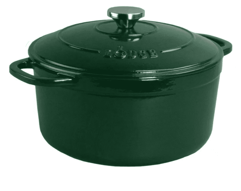 Lodge Cast Iron 6.5 Quart Enameled Cast Iron Dutch Oven. Emerald Green